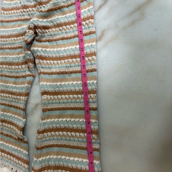 Zara Knit Pants with Cream and Brown Accents - Picture 6 of 7